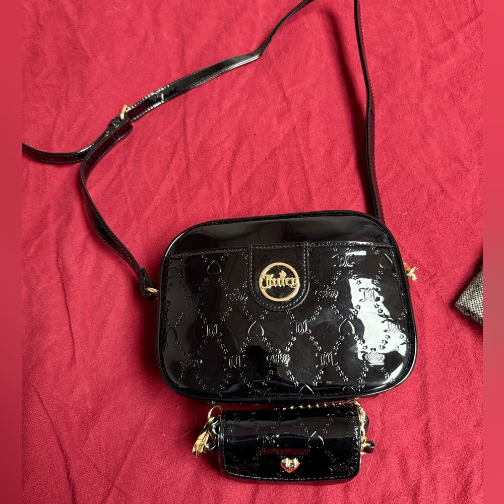 Juicy Couture Shiny back purse with mini purse